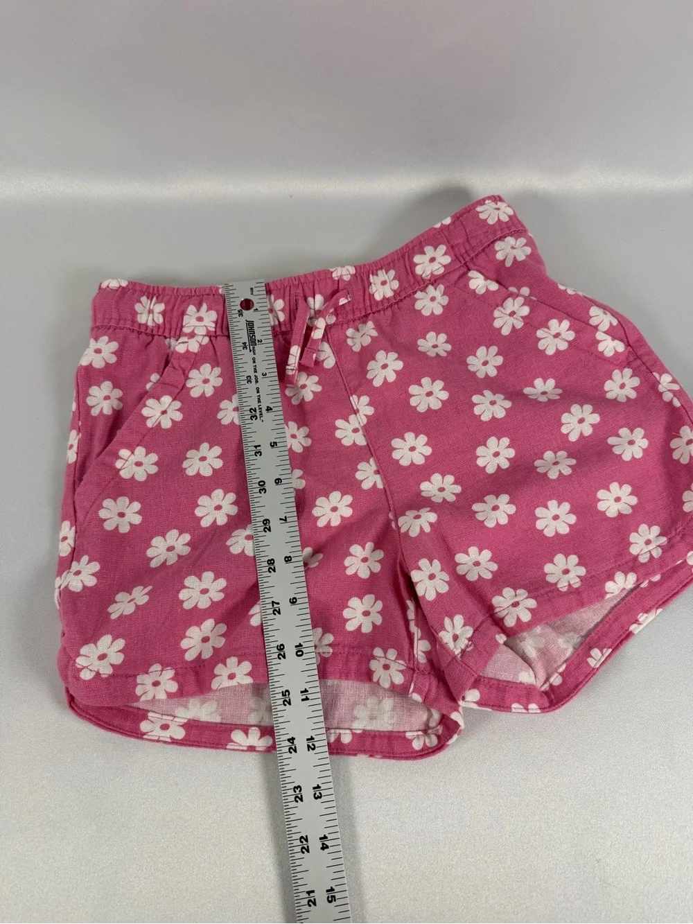Old Navy Girls Pink Daisy‑Print Pull-On Shorts NWT | Size L